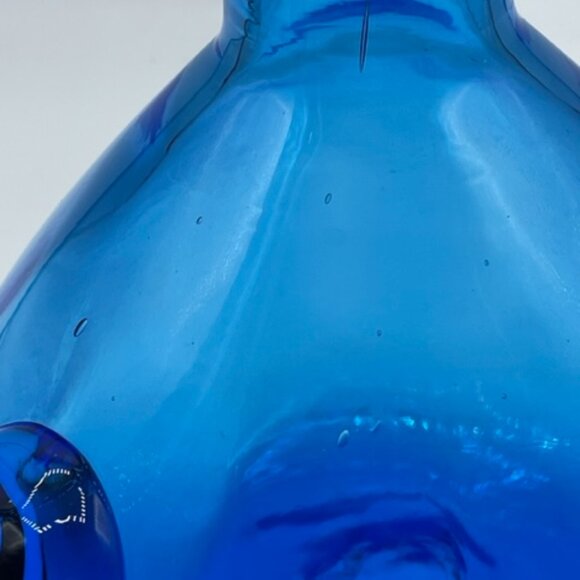 Vintage Rainbow Glass #797 Optic Blue Pitcher 60's - Picture 8 of 11